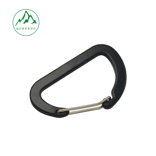 D-shaped Flattened Wire Buckle, Colored Aluminum Alloy Carabiner for Outdoor Water Bottles, Bag and Key Hook