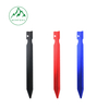 Outdoor tent triangular ground stakes 18cm for camping and leisure, aluminum alloy stakes for windproof reinforcement with ropes