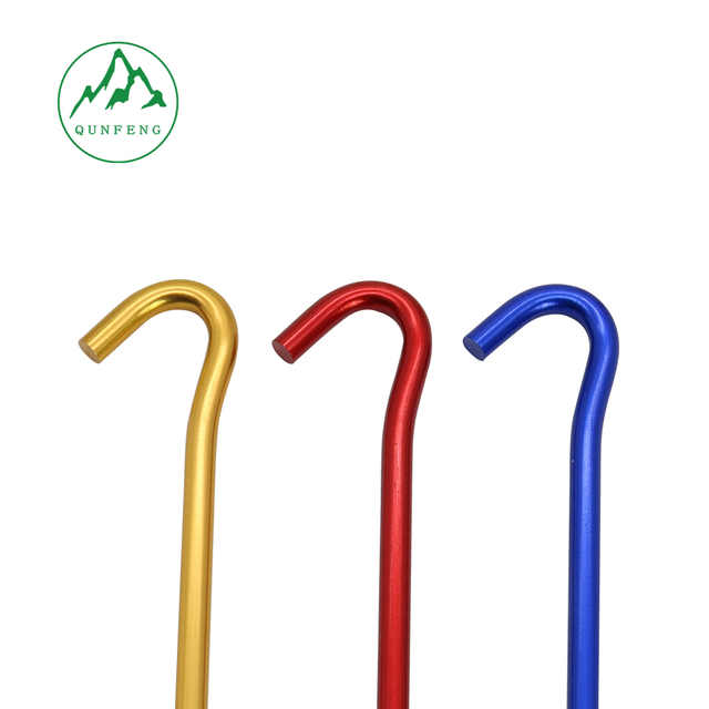 Tent stakes, question mark-shaped hex stakes , aluminum alloy tent pegs, camping ground sheet and canopy accessories