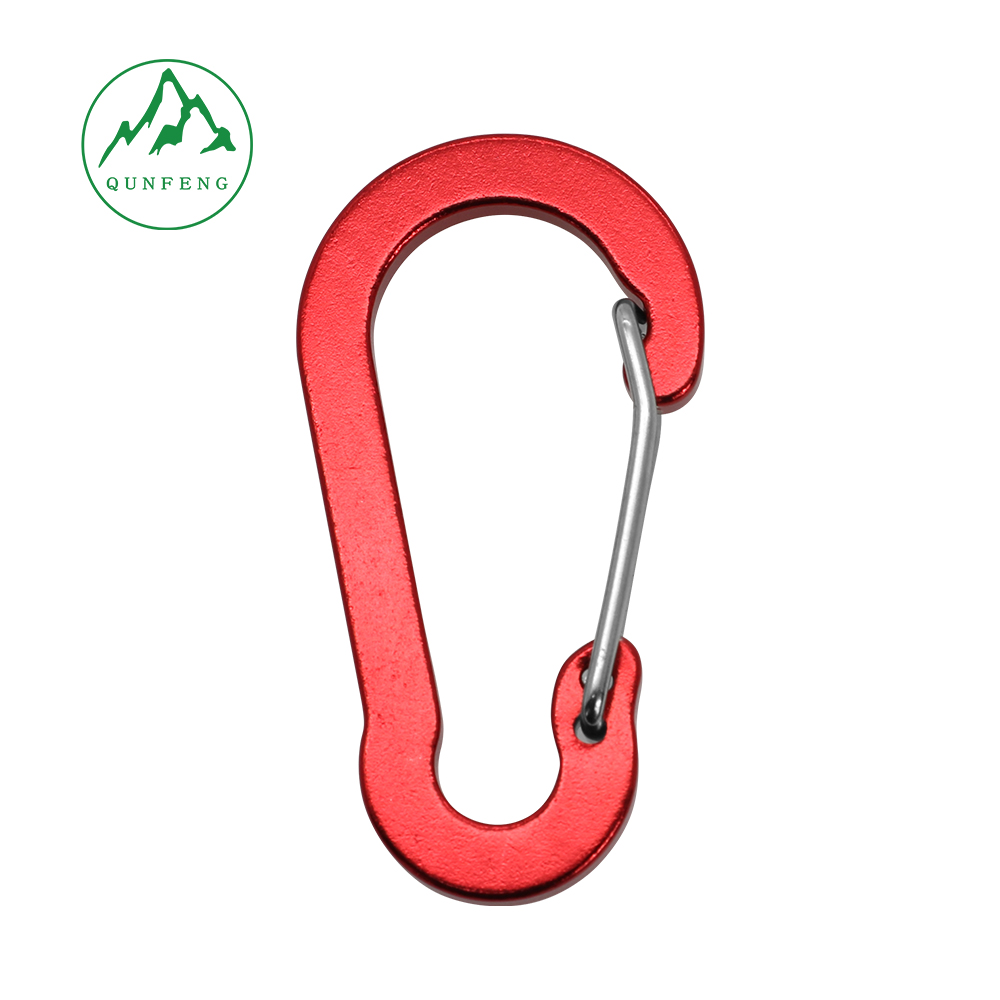 Gourd-shaped aluminum alloy steel wire carabiner Travel backpack buckle Flat metal snap buckle