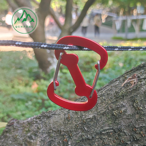 Z-shaped aluminum alloy steel wire carabiner outdoor cookware hook travel backpack wire buckle