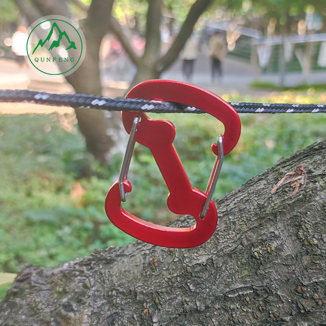 Z-shaped aluminum alloy steel wire carabiner outdoor cookware hook travel backpack wire buckle