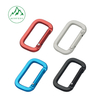 Black aluminum alloy No. 5 and No. 6 square buckle carabiner, Bluetooth earphone case hanging buckle, connecting ring for outdoor luggage quick attachment