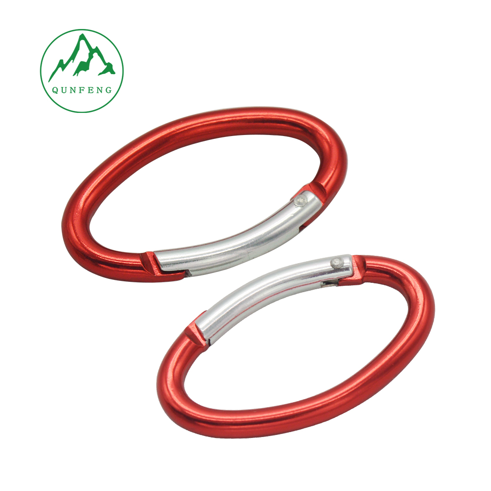 No. 6 Aluminum Alloy Oval Carabiner Hook Multifunctional Climbing Buckle Backpack Hook Metal Backpack Buckle