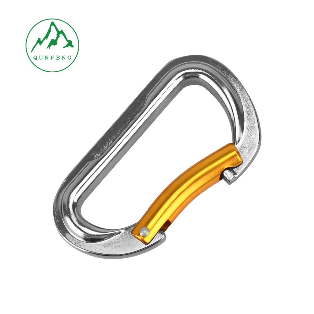 Outdoor Climbing Main Lock Descender Aluminum Bearing Carabiner Quick Draw Safety D-Ring Screw