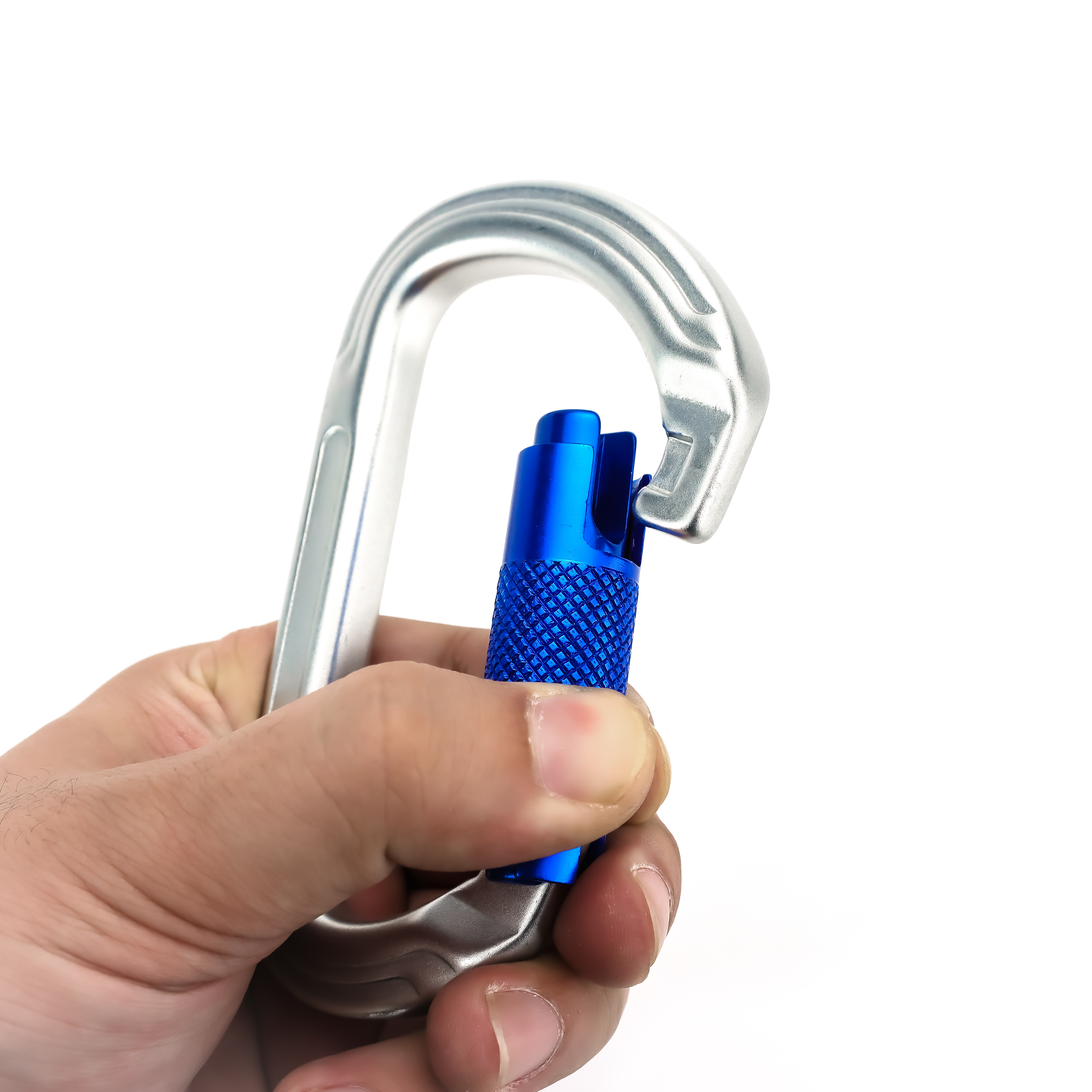 27KN Gray Twist Locking Carabiner Clips - Lightweight And Heavy Duty