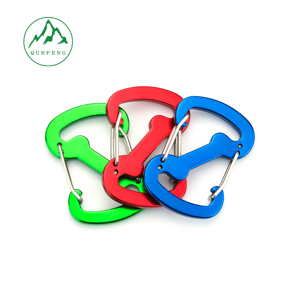 Z-shaped aluminum alloy steel wire carabiner outdoor cookware hook travel backpack wire buckle