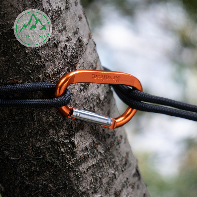 Wire carabiner outdoor aluminum alloy spring buckle D-shaped water bottle hanging