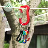 Multifunctional steel wire hook set, outdoor spring hook, aluminum alloy carabiner