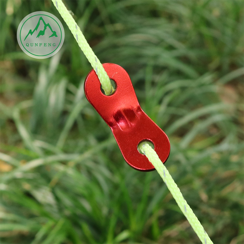 Tent fittings, aluminum alloy double-hole wind rope buckle, canopy fittings, adjusting buckles, windproof fixed rope buckles