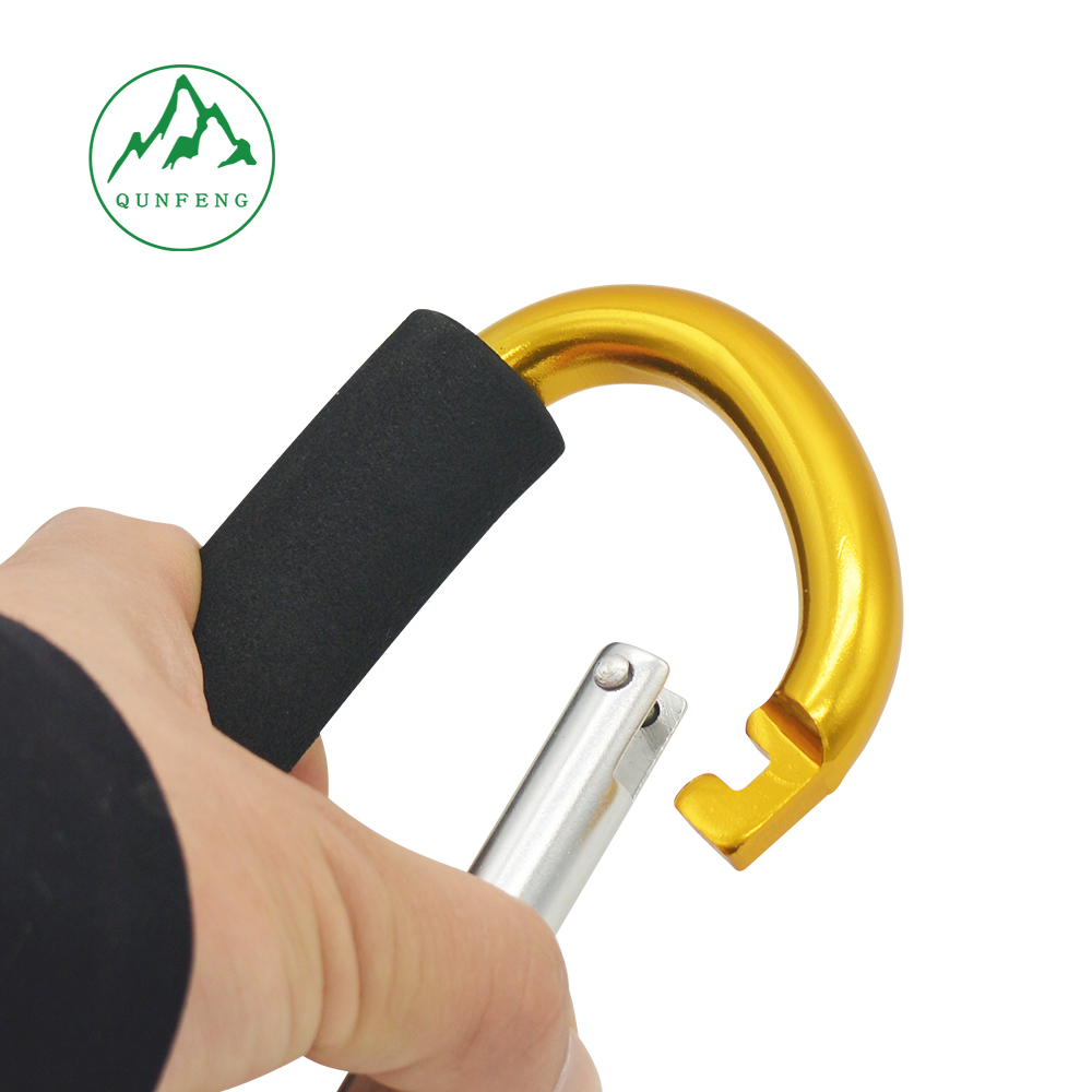 D-shaped eve sponge roller skate shoe clip, aluminum alloy vegetable basket carrier, baby stroller hook