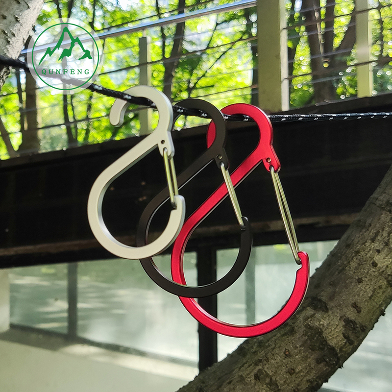 S-shaped wire carabiner Wild camping tent backpack hook Special-shaped spring buckle