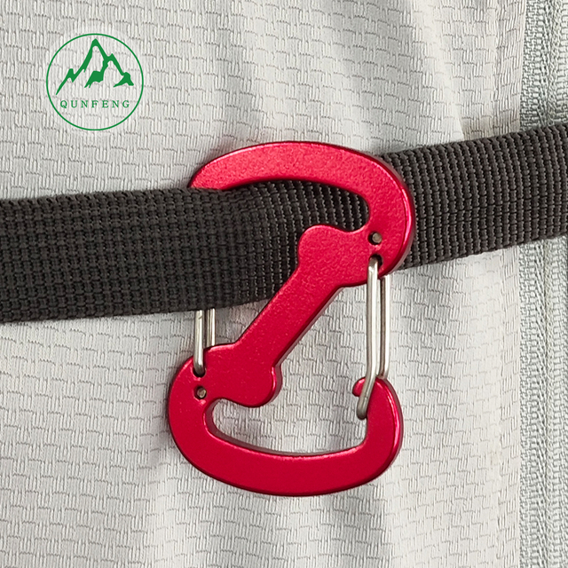 Z-shaped aluminum alloy steel wire carabiner outdoor cookware hook travel backpack wire buckle