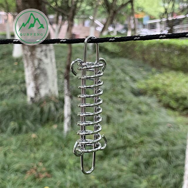Tent spring wind rope buckle, outdoor camping canopy fixed spring buckle, awning fixed wire buckle