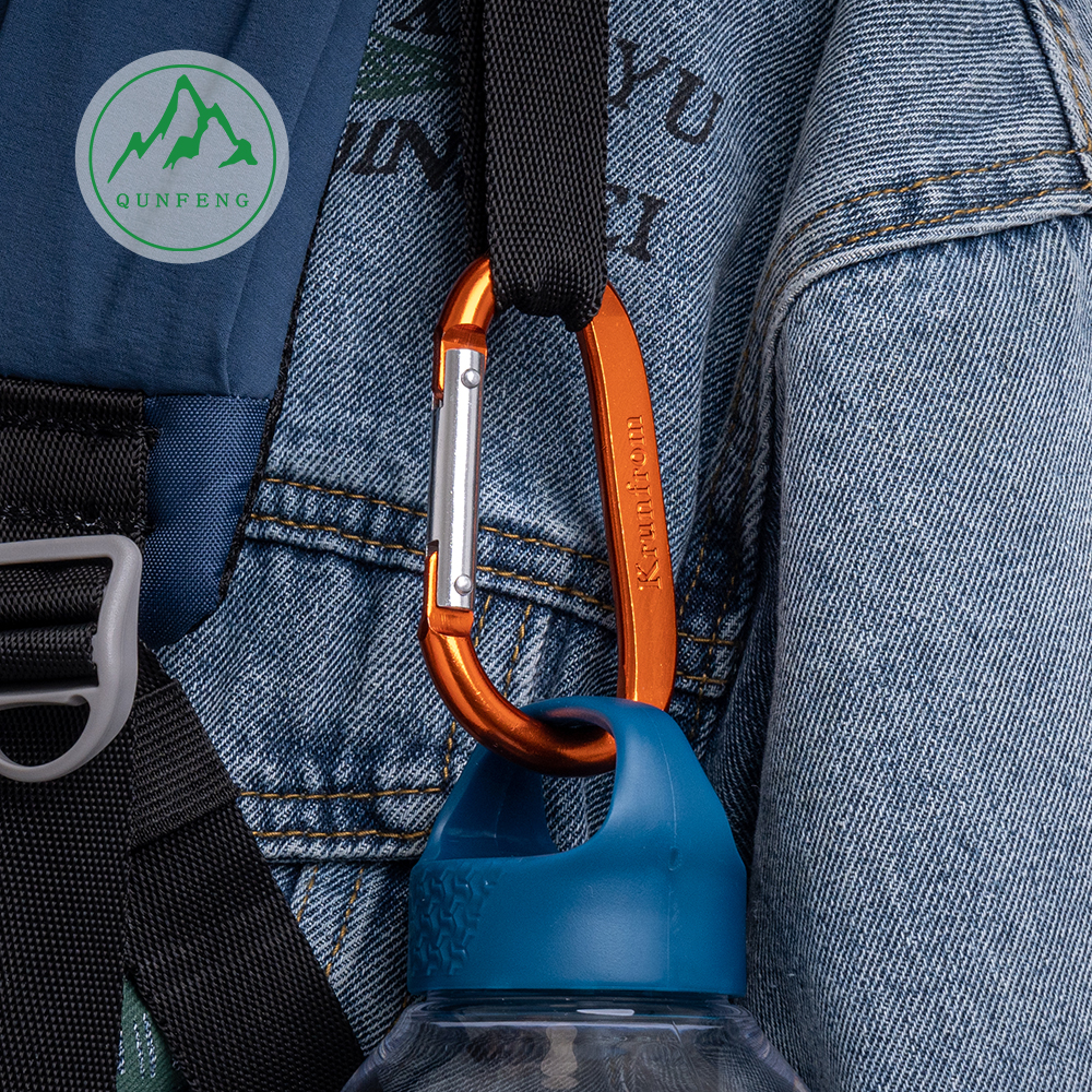 Wire carabiner outdoor aluminum alloy spring buckle D-shaped water bottle hanging