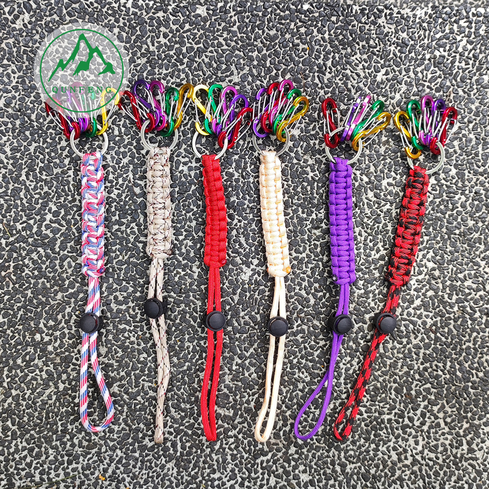 Anti-lost bracelet set with wire buckle Webbing S-shaped steel wire carabiner set portable key hook
