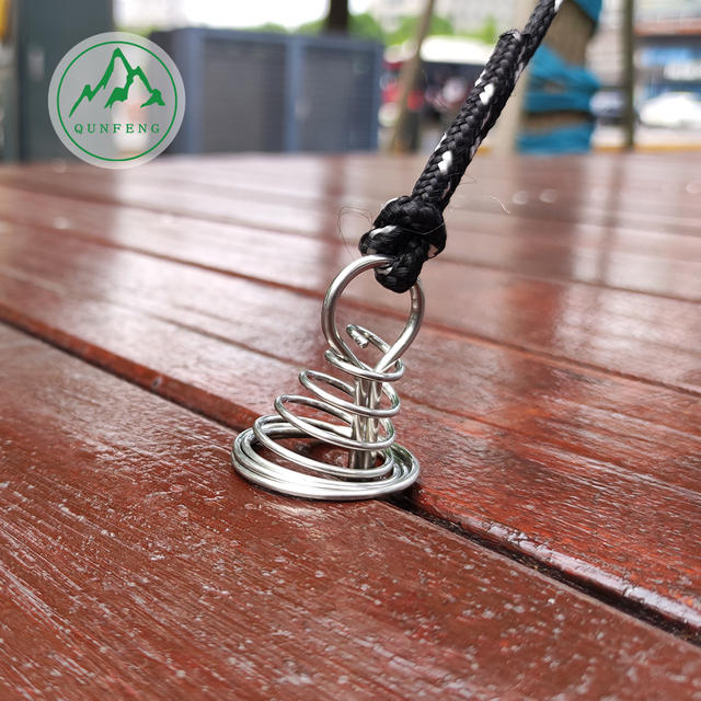 Tent pallet snap hook stainless steel tent fixing buckle Outdoor canopy metal spring windproof buckle