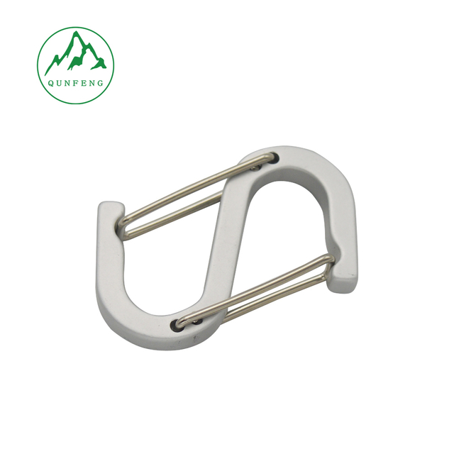 S-shaped small outdoor climbing carabiner aluminum alloy figure-8 keychain accessory, figure-8 buckle for backpack or bag hook