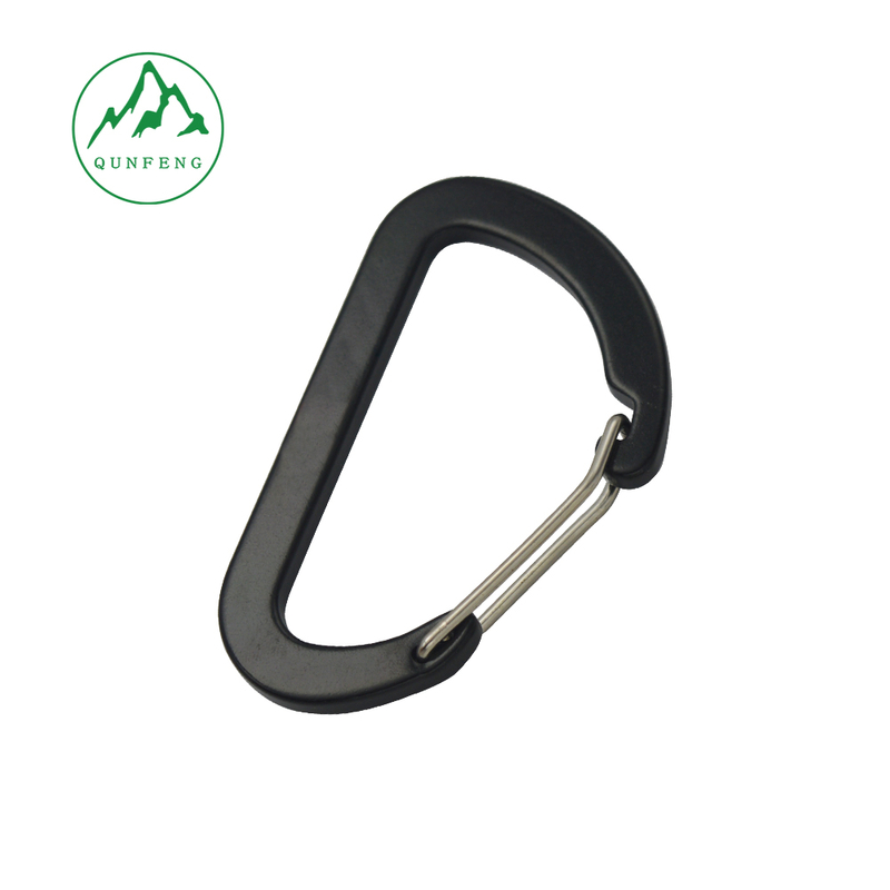 D-shaped Flattened Wire Buckle, Colored Aluminum Alloy Carabiner for Outdoor Water Bottles, Bag and Key Hook