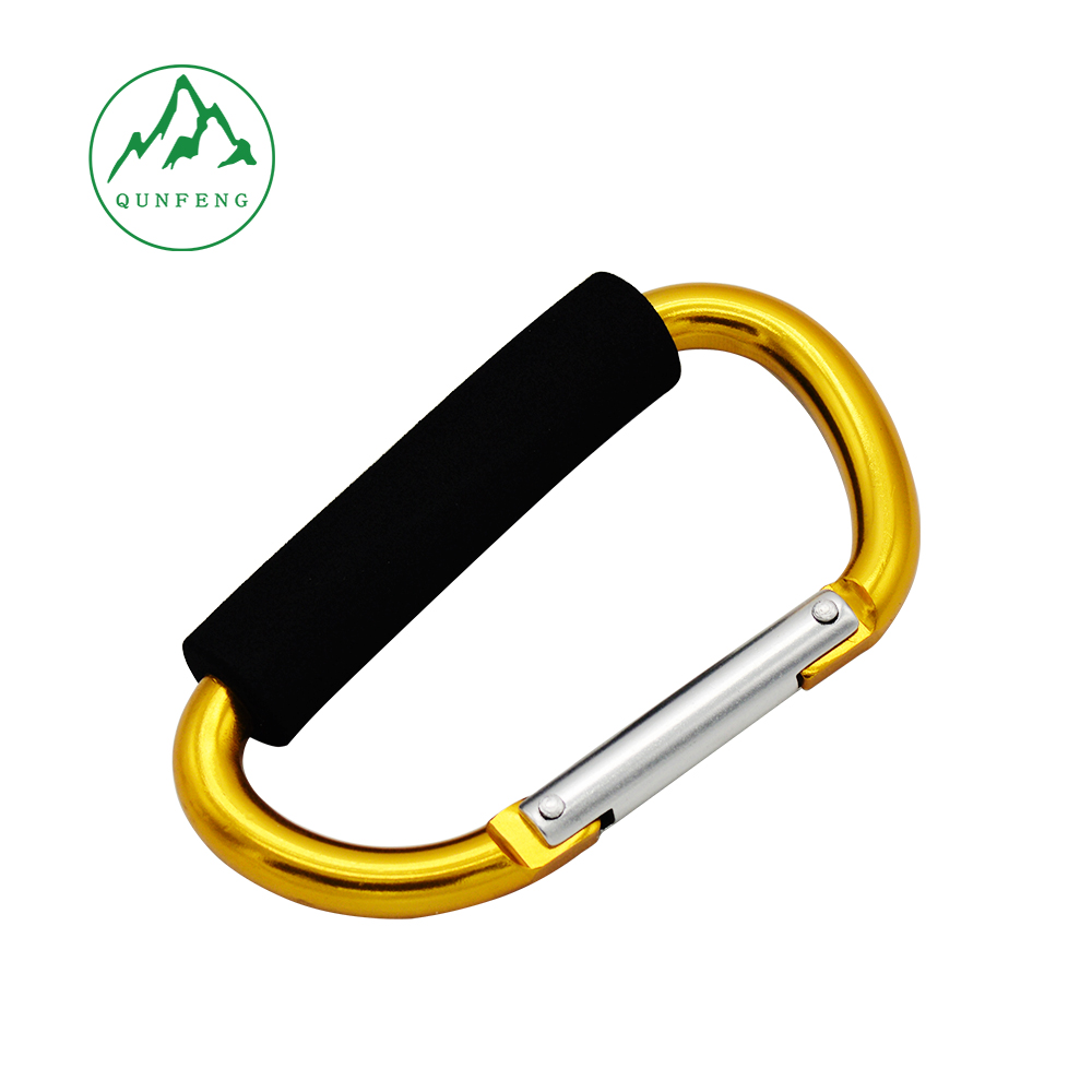 D-shaped eve sponge roller skate shoe clip, aluminum alloy vegetable basket carrier, baby stroller hook