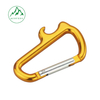 Alien-shaped aluminum alloy climbing carabiner, multifunctional bottle opener climbing hook, D-shaped quick mount hook, camping gear