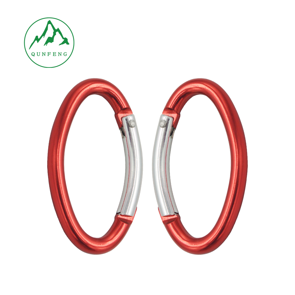 No. 6 Aluminum Alloy Oval Carabiner Hook Multifunctional Climbing Buckle Backpack Hook Metal Backpack Buckle