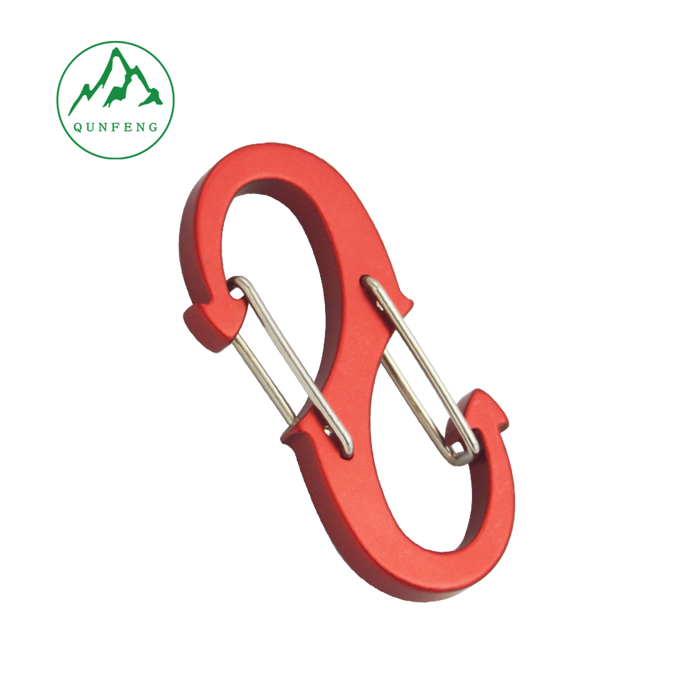 Aluminum Alloy Carabiner Keychain Mini Multifunctional Outdoor Figure-8 Quick Clip S-Shaped Metal Hook