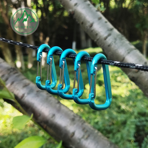 Small aluminum alloy steel wire carabiner Outdoor water bottle suspension buckle Hiking backpack hook