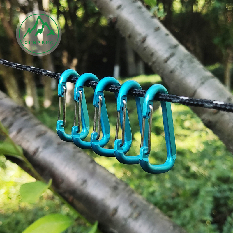 Small aluminum alloy steel wire carabiner Outdoor water bottle suspension buckle Hiking backpack hook