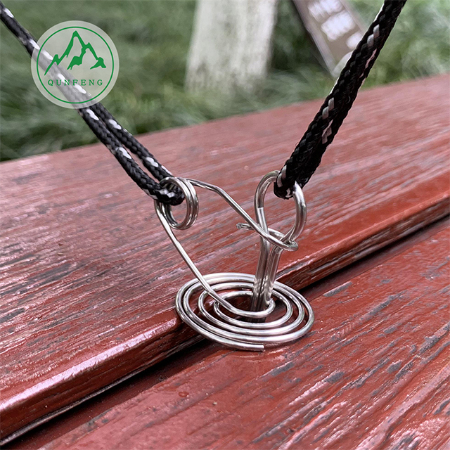 Multi-functional pallet elastic hook stainless steel tent fixing buckle Outdoor canopy metal spring windproof buckle