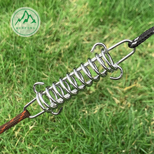 Tent spring wind rope buckle, outdoor camping canopy fixed spring buckle, awning fixed wire buckle