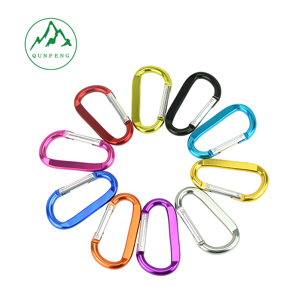 Wire carabiner outdoor aluminum alloy spring buckle D-shaped water bottle hanging