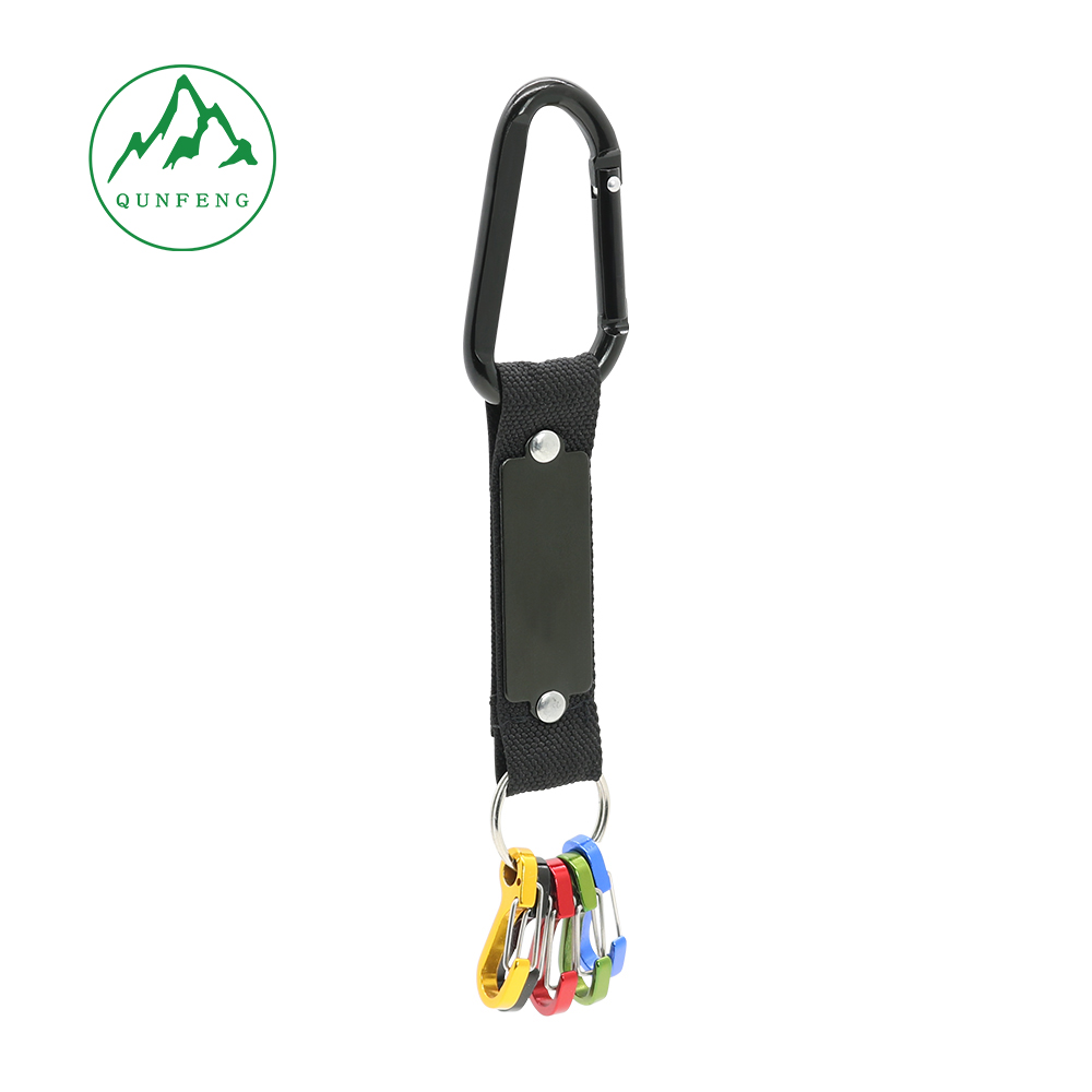 Aluminum tape steel wire carabiner Logo can be printed Wire buckle set Special-shaped backpack buckle