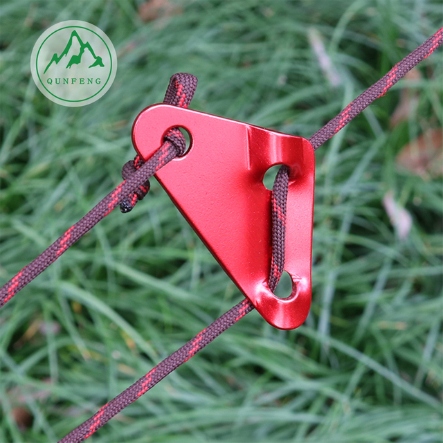Aluminum alloy three-eye wind rope buckle, canopy tent rope buckle, camping accessories triangle adjustment buckle