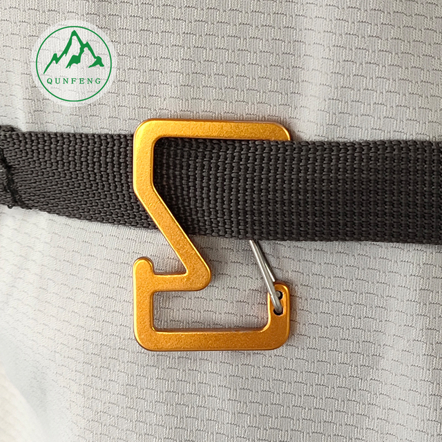 Z-shaped aluminum alloy steel wire carabiner, outdoor special-shaped steel wire buckle, backpack spring buckle