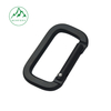 Black aluminum alloy No. 5 and No. 6 square buckle carabiner, Bluetooth earphone case hanging buckle, connecting ring for outdoor luggage quick attachment