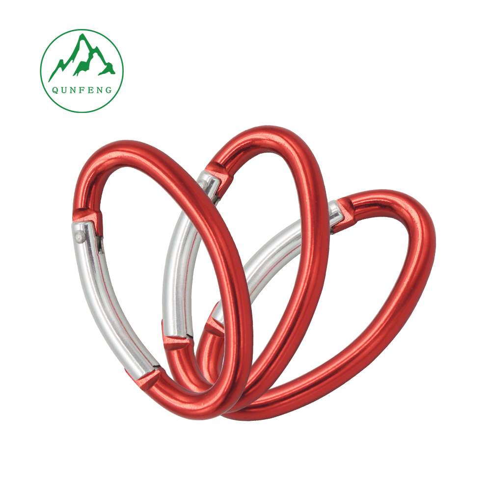 No. 6 Aluminum Alloy Oval Carabiner Hook Multifunctional Climbing Buckle Backpack Hook Metal Backpack Buckle