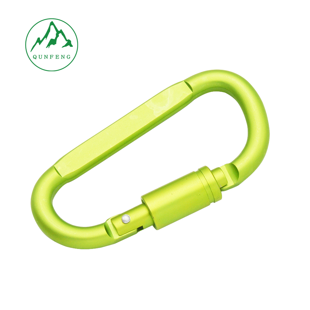 No. 8 D-type Outdoor Climbing Carabiner Aluminum Alloy Quick Hook Backpack Attachment Large Colorful Keychain