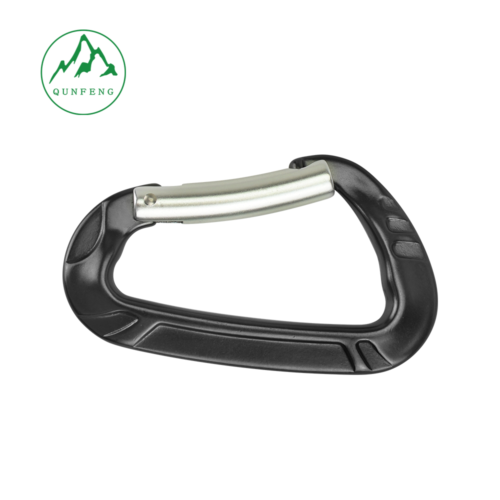 No. 8 D-shaped Flattened Aluminum Alloy Carabiner, Outdoor Hanging Buckle, Quick Keychain Hook