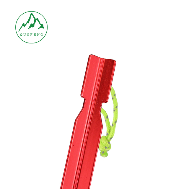 18cm Triangular Tent Peg Outdoor Tent Accessories Aluminum Alloy Reinforced Ground Peg Windproof Canopy Peg with Rope