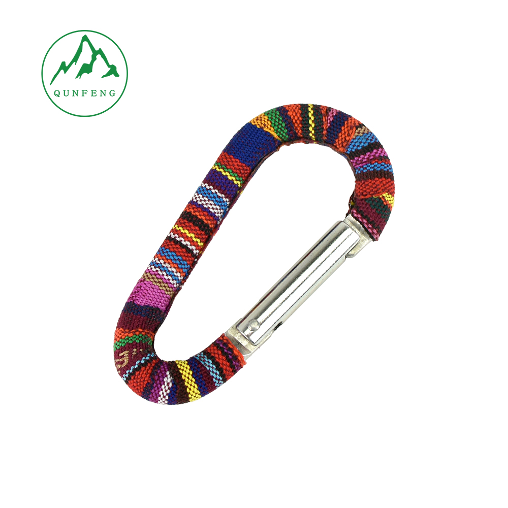 No. 8 D-shaped outdoor aluminum alloy quick-release climbing carabiner hook, for bags and travel accessories