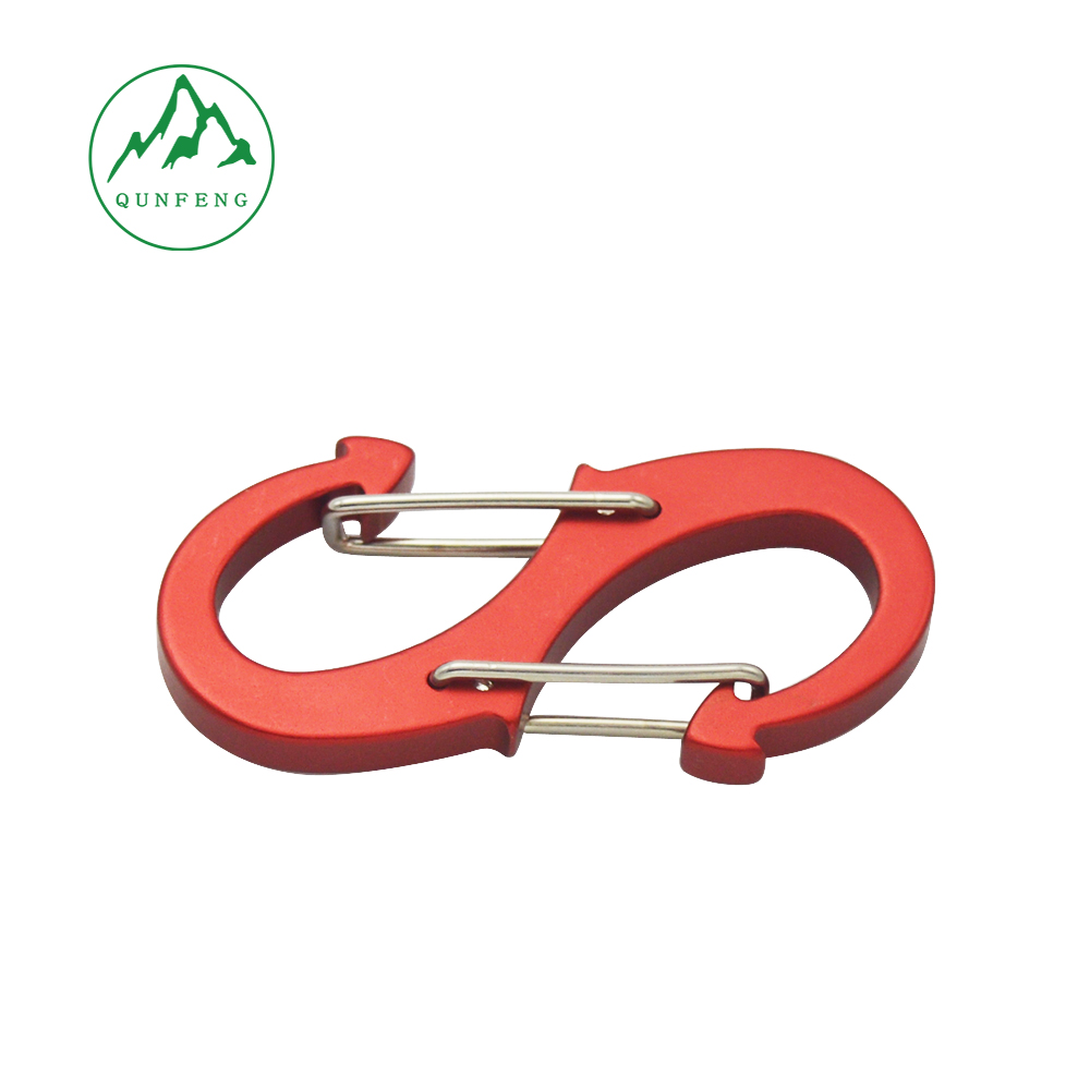 Aluminum Alloy Carabiner Keychain Mini Multifunctional Outdoor Figure-8 Quick Clip S-Shaped Metal Hook