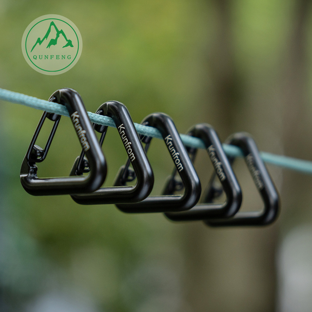 Triangle wire carabiner No. 3 metal outdoor backpack hook travel key buckle