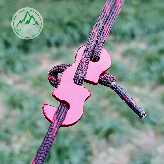 Double-eyed aluminum alloy umbrella rope buckle, tent canopy rope pull rope accessories, wind rope buckle fixing buckle