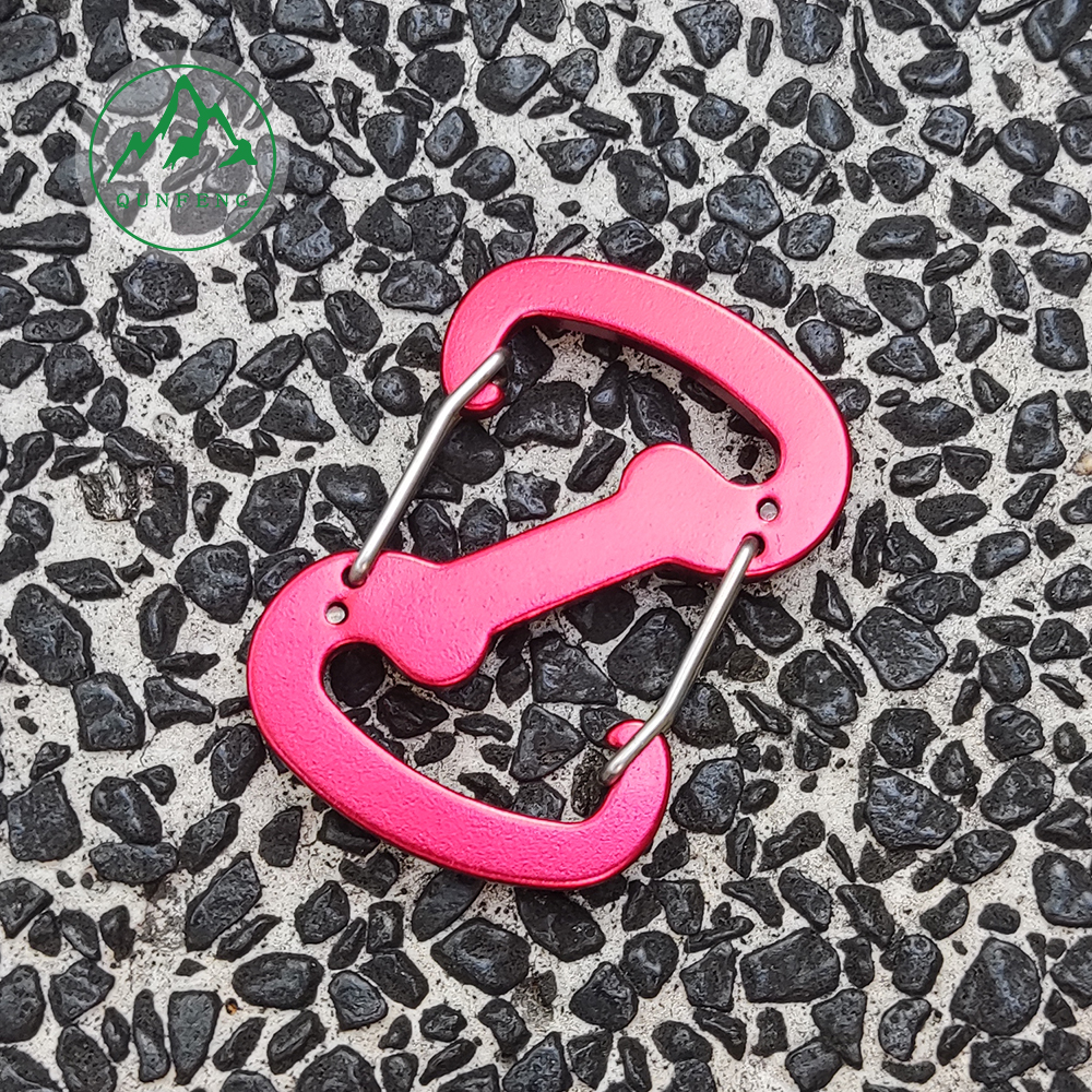 Z-shaped aluminum alloy steel wire carabiner outdoor cookware hook travel backpack wire buckle