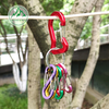 Aluminum alloy steel wire carabiner set Portable with key chain S-shaped hook Outdoor special-shaped hook