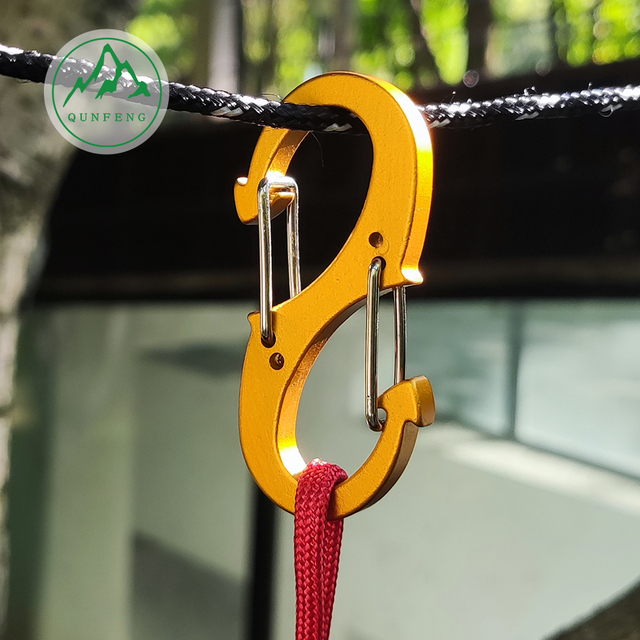 Outdoor carabiner buckle Outdoor camping S-wire carabiner S-type storage carabiner