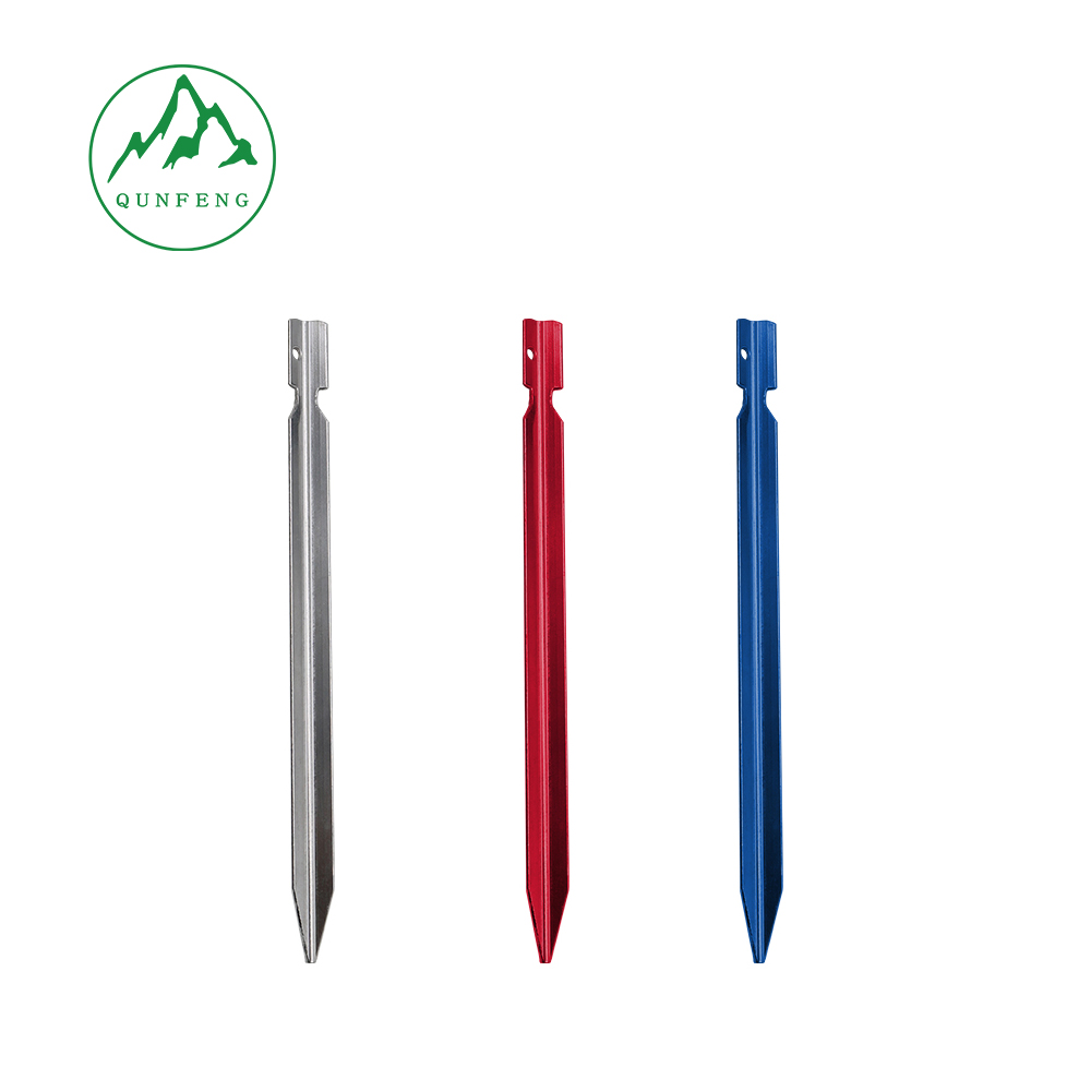 Aluminum alloy widened camping canopy nails camping tent fixed ground nails diamond nail manufacturers