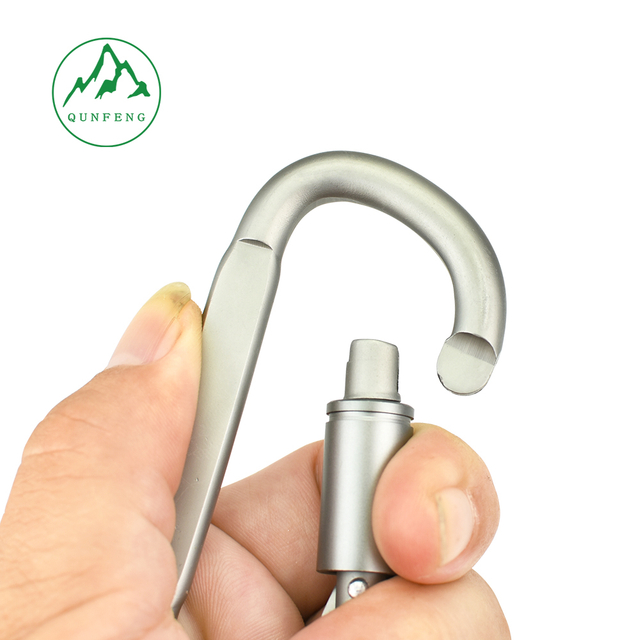 No. 8 Type D Thick Long Nut Aluminum Alloy Carabiner D-Shaped Large Hook Outdoor Locking Carabiner