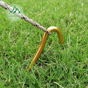 Tent stakes, question mark-shaped hex stakes , aluminum alloy tent pegs, camping ground sheet and canopy accessories